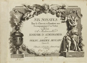 Mozart: Zes sonates voor klavecimbel of pianoforte met begeleiding van een viool opgedragen aan Mademoiselle