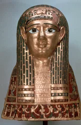 Mummiemasker van een dame, late periode, 1085-332 v.Chr.