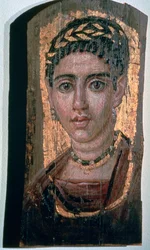 Mummieportret van een Egyptische vrouw