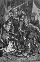 Moord op prins Edward te Tewkesbury, 4 mei 1471, ca. 1880
