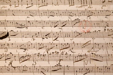 Muziekpartituur, Wolfgang Amadeus Mozart, Parijs, Frankrijk