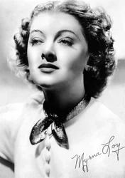 Myrna Loy 1905-1993, Amerikaanse actrice, ca. 1930s-1940s
