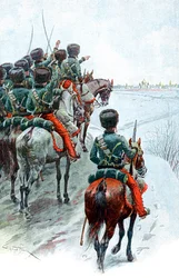 Napoleons Grande Armee ziet Moskou, 1812