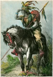 Inheemse Amerikaanse verkenner, ca. 1870