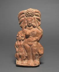 Natuurdiviniteit Yakshi met dwerghermafrodiet