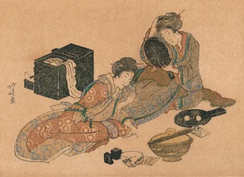 Nieuwjaarskaart of Surimono, ca. 1890