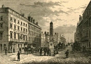 New Bridge Street en de Obelisk in 1755
