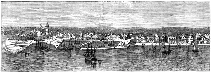 New York in het midden van de 18e eeuw, ca. 1880