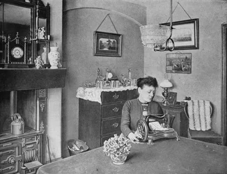 Nieuwe kamer in een modelwoning, Londen, c1900 1901