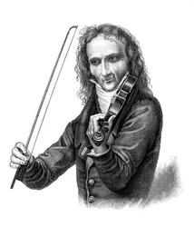 Nicolo Paganini, 19e-eeuwse Italiaanse violist, altviolist, gitarist en componist, 1900