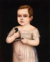 Nino con Cotorra de Juguete