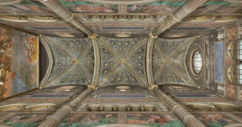 Noord Transept Volte, Kathedraal van Santa Maria Assunta, Duomo, Cremona, Lombardije, Italië (foto)