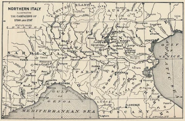 Noord-Italië - Illustratie van de campagnes van 1796 en 1797, 1896
