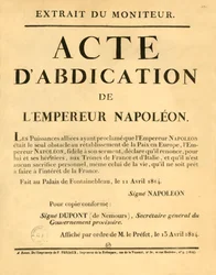 Mededeling over de abdicatie van keizer Napoleon, 11 april 1813, 1921