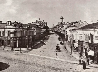 Novaya Basmannaya Straat, Moskou, Rusland, 1880s