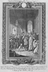Odo Bisschop van Bayeux, Graaf van Kent, gevangen genomen door zijn broer Willem de Veroveraar