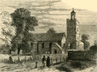 Oude Camberwell Kerk in 1750, ca. 1878