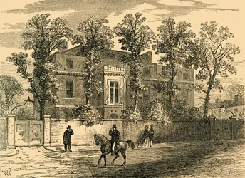 Oude Gore House, in 1830, ca. 1876