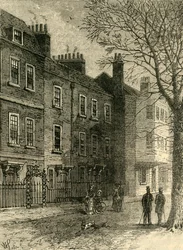 Oude Huizen in Church Row, c1876