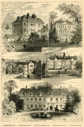 Oude Landhuizen in Chelsea, ca. 1876