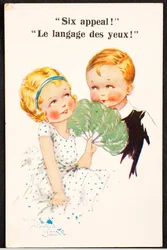 Oude ansichtkaart/Oogtaal/Kinderen