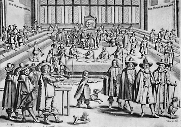 Oliver Cromwell die het Lange Parlement Ontbindt, 1653