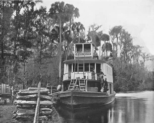 Op de Ocklawaha-rivier, Florida, VS, ca. 1900