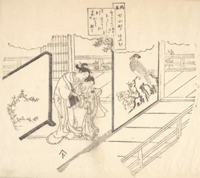 Een van zes afdrukken van versleten oude blokken