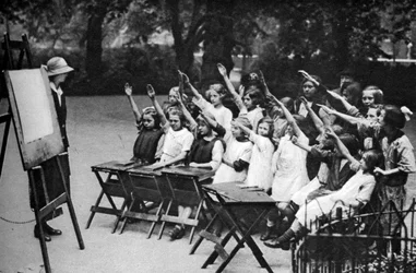 Openluchtklas in Lincolns Inn Fields, Londen, 1926-1927