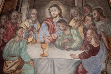 Onze-Lieve-Vrouw van Tenhemelopneming kerk. Het Laatste Avondmaal Cordon Frankrijk