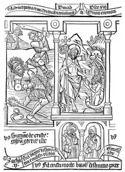Pagina uit de Biblia Pauperum, 15e eeuw, 1870