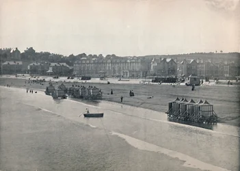 Paignton - Het Strand, vanaf de Pier, 1895