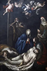 Schilderij in Chiesa del Carmine, Martina Franca, Apulië: Christus van het kruis gehaald, Martina Franca, Italië