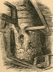 Deel van de oude Londense muur bij Falcon Square, 1870, 1897