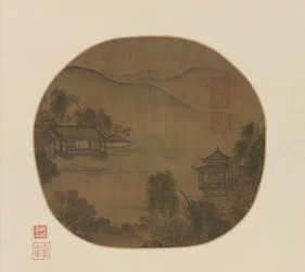 Paviljoens bij een bergstroom, Ming-dynastie, 16e-17e eeuw