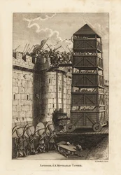 Pavisors en een verplaatsbare toren