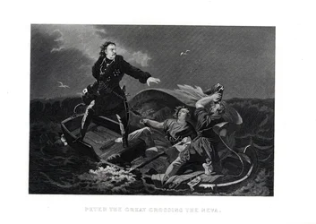 Peter de Grote steekt de Neva over, 1882