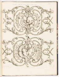 Klein Balkon en ander Smeedwerk van de Residentie van Jean Lamour, pl. 23 in Recueil des Ouvrages de Serrurerier