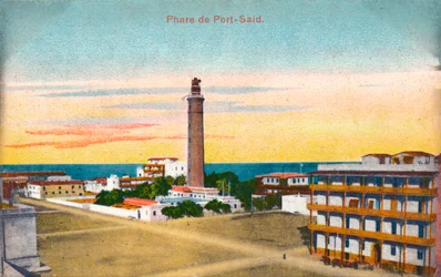 Vuurtoren van Port-Said, ca. 1900