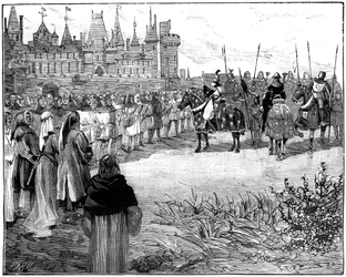 Filips de Schone inspecteert vijfduizend Parijzenaars klaar om wapens te dragen, c1285-1314, 1882-1884