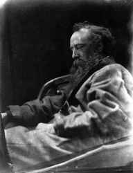Fotografisch portret van G F Watts profiel