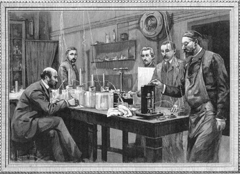 Natuurkundig onderzoekscentrum aan de Sorbonne, Parijs 1895