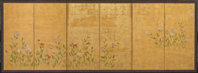 Roze en rode klaprozen, Edo-periode, 1615-1868