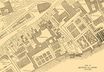 Plan van Arundel en Essex Huizen, 1881