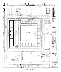 Plan van Forum, Silchester, 1902