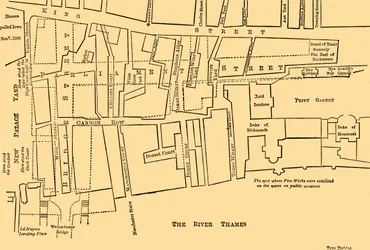 Plan van een deel van Westminster tussen 1734 en 1748 - Voor de bouw van Parliament Street