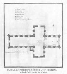 Plattegrond van de Kathedraal van St. German, eind 18e eeuw