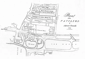 Plan van het paviljoen en aangrenzende gronden - 1803, 1939