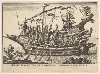 Argonauten Meleager en Tydeus geleid door Cupido