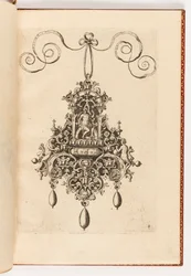 Plaat 4, uit Monilium Bullarum Inauriumque Artificiocissimae Icones, Ioannis Collaert Opus Postremum (Ontwerpen voor Kettingen, Hangers en Oorbellen van de Hoogste Vaardigheid, het Laatste Werk van Joannis Collaert)